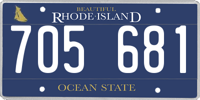 RI license plate 705681