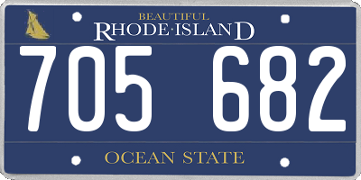 RI license plate 705682