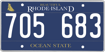 RI license plate 705683