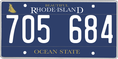 RI license plate 705684