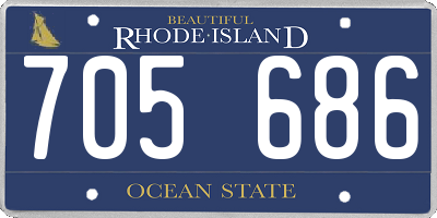 RI license plate 705686