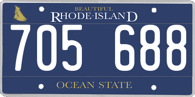 RI license plate 705688