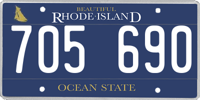 RI license plate 705690