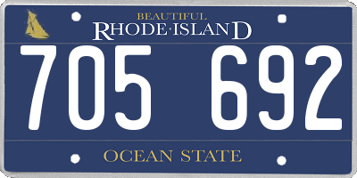 RI license plate 705692
