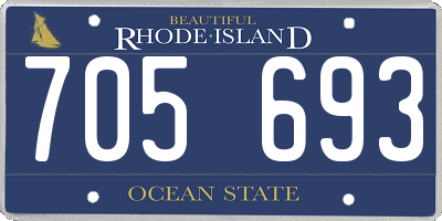 RI license plate 705693