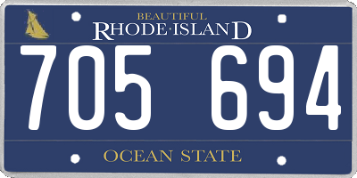 RI license plate 705694