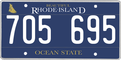RI license plate 705695