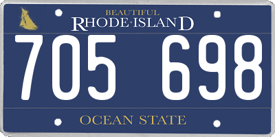 RI license plate 705698