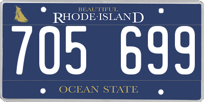 RI license plate 705699