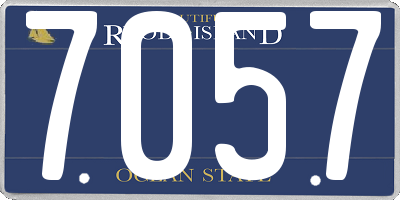 RI license plate 7057