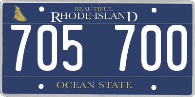 RI license plate 705700
