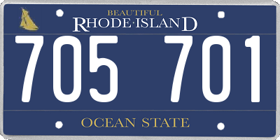 RI license plate 705701