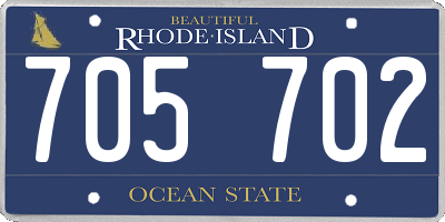 RI license plate 705702