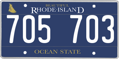 RI license plate 705703