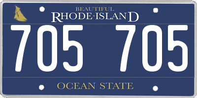 RI license plate 705705