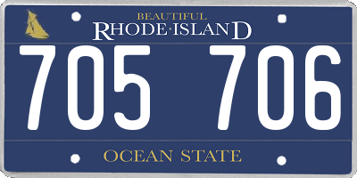 RI license plate 705706