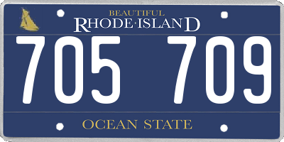RI license plate 705709