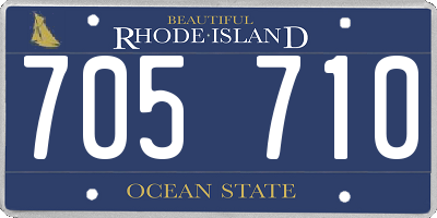 RI license plate 705710
