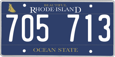 RI license plate 705713