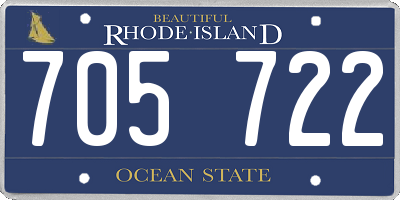 RI license plate 705722