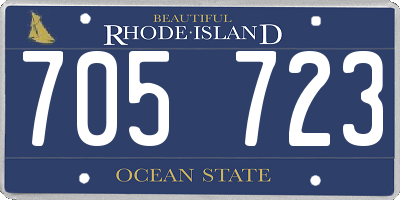 RI license plate 705723