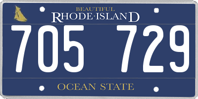 RI license plate 705729