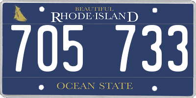 RI license plate 705733