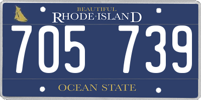 RI license plate 705739