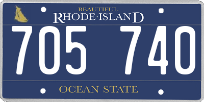 RI license plate 705740