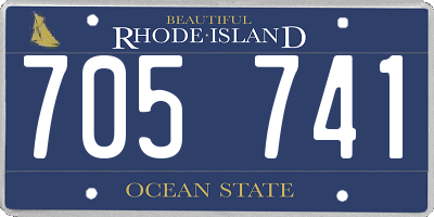 RI license plate 705741