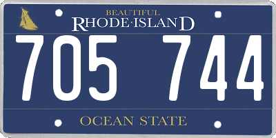 RI license plate 705744