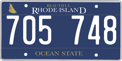 RI license plate 705748