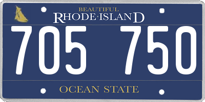 RI license plate 705750