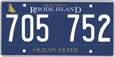 RI license plate 705752