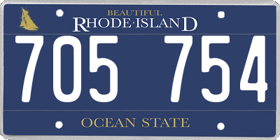 RI license plate 705754