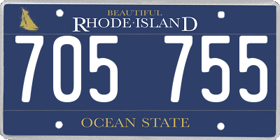 RI license plate 705755