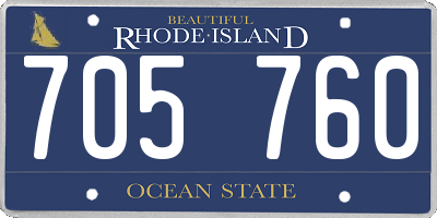 RI license plate 705760