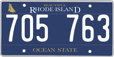 RI license plate 705763