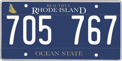 RI license plate 705767