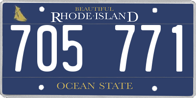 RI license plate 705771