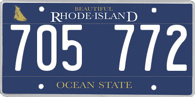 RI license plate 705772