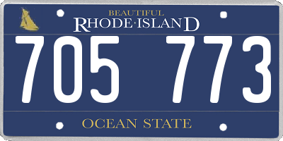 RI license plate 705773