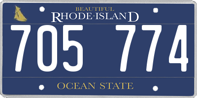 RI license plate 705774