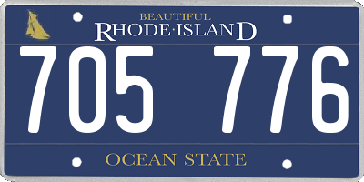 RI license plate 705776