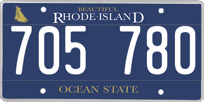 RI license plate 705780