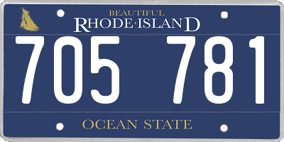 RI license plate 705781