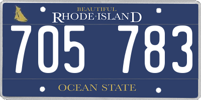 RI license plate 705783