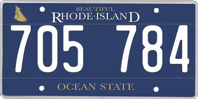 RI license plate 705784