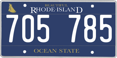 RI license plate 705785