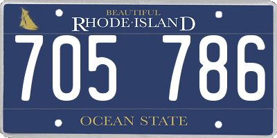 RI license plate 705786
